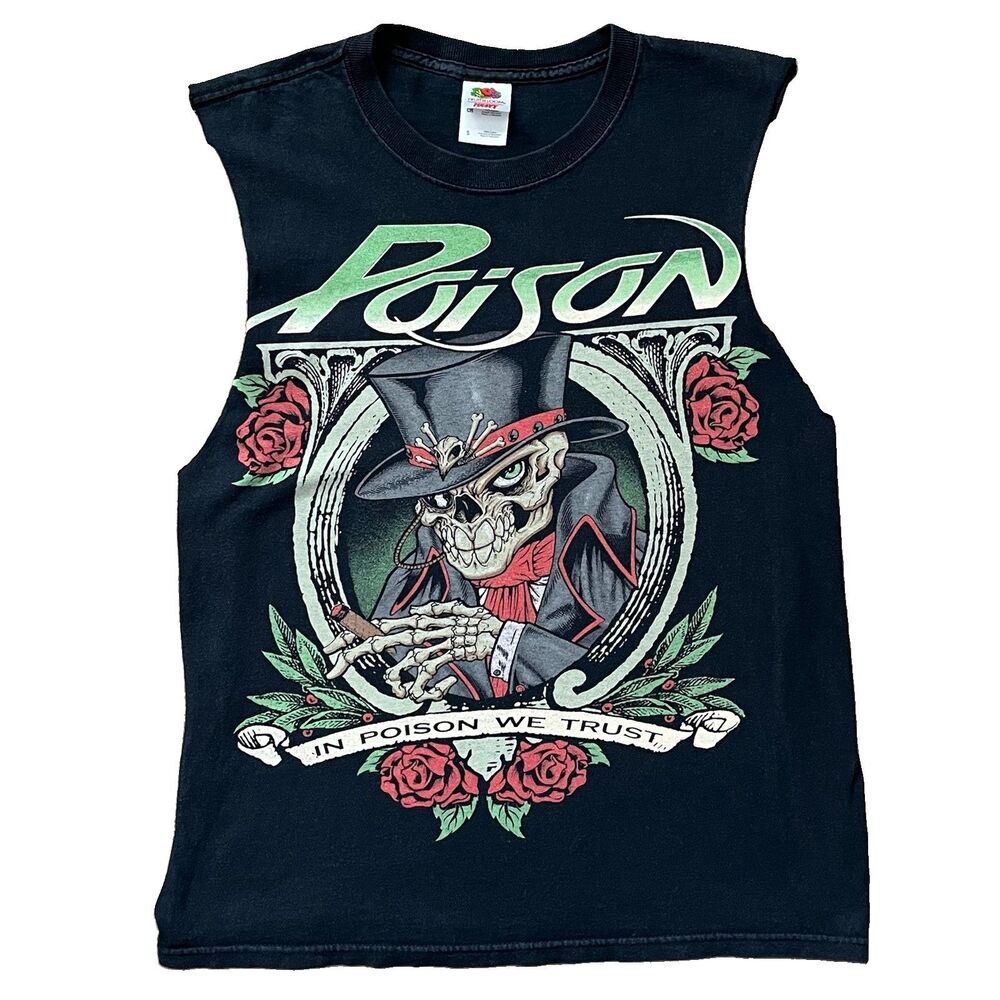 Poison 25th Anniversary Tour 2011 Concert Shirt In Poison We Trust Men's Small